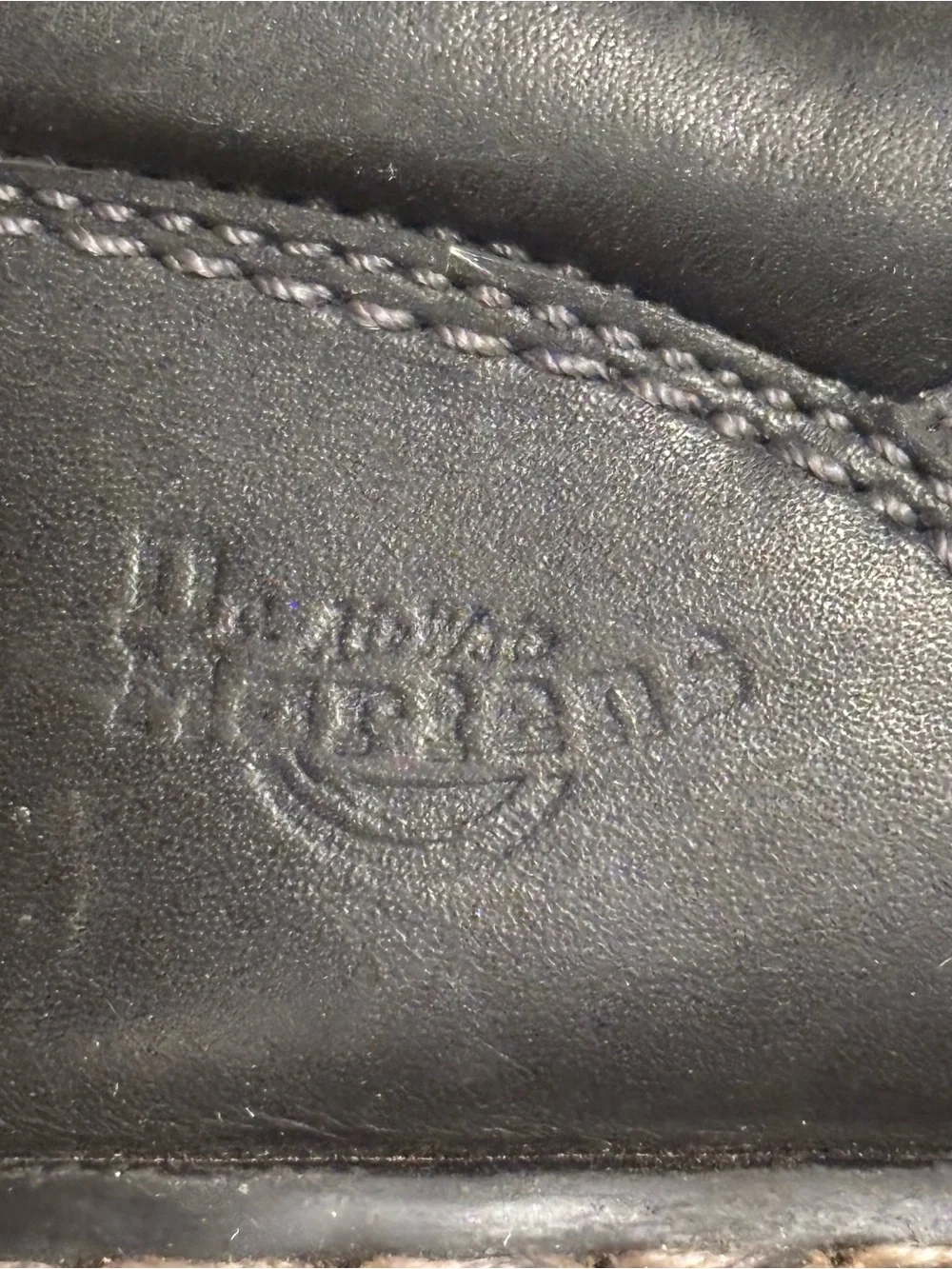 VTG Dr. Martens Finnegan Docs Chunky Oxford Black Leather Shoes Mens Size 10